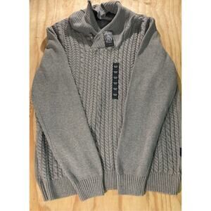 Sean John 3XL Gray Shawl Collar Pullover Men's Sweater-NWT